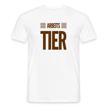 ich arbeite gern - Männer T-Shirt - Weiß - Vorne - AI Model Male 178 dark (178cm)