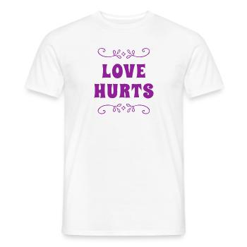 Love hurts - Men's T-Shirt - white - Front - AI Model Male 178 dark (178cm)