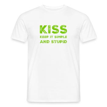 einfach ist genial - Männer T-Shirt - Weiß - Vorne - AI Model Male 178 dark (178cm)
