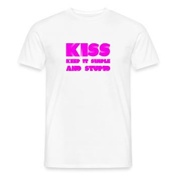 einfach ist besser - Männer T-Shirt - Weiß - Vorne - AI Model Male 178 dark (178cm)