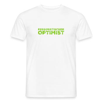 ein pessimistischer Optimist - Männer T-Shirt - Weiß - Vorne - AI Model Male 178 dark (178cm)