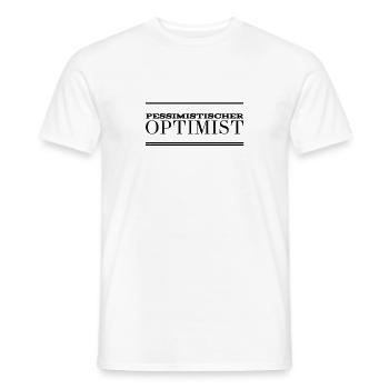 pessimistischer Optimist - Männer T-Shirt - Weiß - Vorne - AI Model Male 178 dark (178cm)
