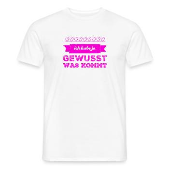 das war klar - Männer T-Shirt - Weiß - Vorne - AI Model Male 178 dark (178cm)