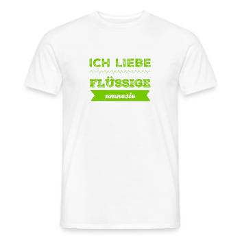 ich liebe flüssige Amnesie - Männer T-Shirt - Weiß - Vorne - AI Model Male 178 dark (178cm)