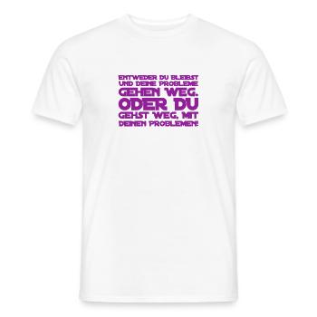 wie mutig bist du? - Männer T-Shirt - Weiß - Vorne - AI Model Male 178 dark (178cm)