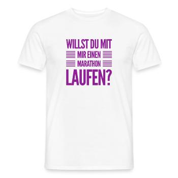 lass uns gemeinsam laufen - Männer T-Shirt - Weiß - Vorne - AI Model Male 178 dark (178cm)