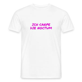 vor dir steht eine Nachteule - Männer T-Shirt - Weiß - Vorne - AI Model Male 178 dark (178cm)