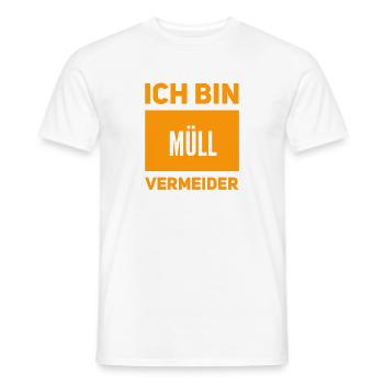 Müllvermeidung geht immer - Männer T-Shirt - Weiß - Vorne - AI Model Male 178 dark (178cm)