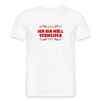 Müllvermeidung ist mein Ding - Männer T-Shirt - Weiß - Vorne - AI Model Male 178 dark (178cm)