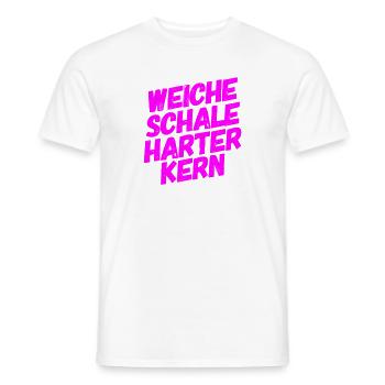 weiche Schale - Männer T-Shirt - Weiß - Vorne - AI Model Male 178 dark (178cm)