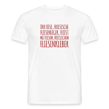 fieser Fliesenleger - Männer T-Shirt - Weiß - Vorne - AI Model Male 178 dark (178cm)