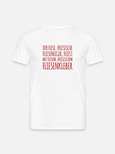fieser Fliesenleger - Männer T-Shirt - Weiß