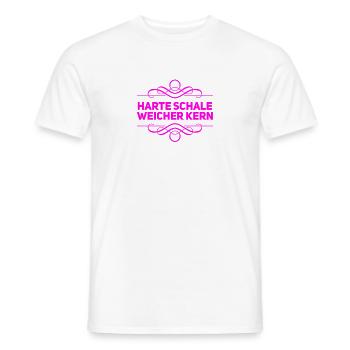 harte Schale - Männer T-Shirt - Weiß - Vorne - AI Model Male 178 dark (178cm)