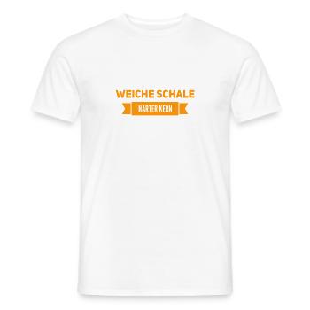 weiche Schale, harter Kern - Männer T-Shirt - Weiß - Vorne - AI Model Male 178 dark (178cm)