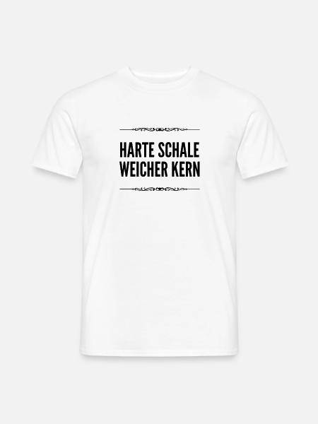 mein Kern ist weich - Männer T-Shirt - Weiß