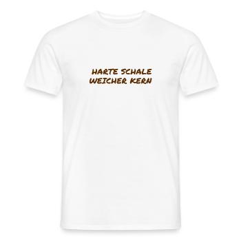 meine Schale ist hart - Männer T-Shirt - Weiß - Vorne - AI Model Male 178 dark (178cm)