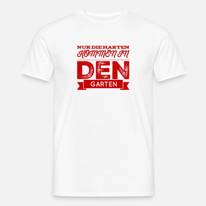 wer will in den Garten? - Männer T-Shirt - Weiß