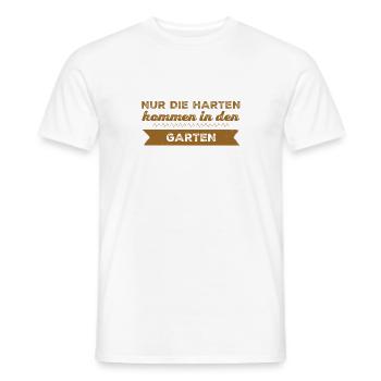 bist du hart? - Männer T-Shirt - Weiß - Vorne - AI Model Male 178 dark (178cm)