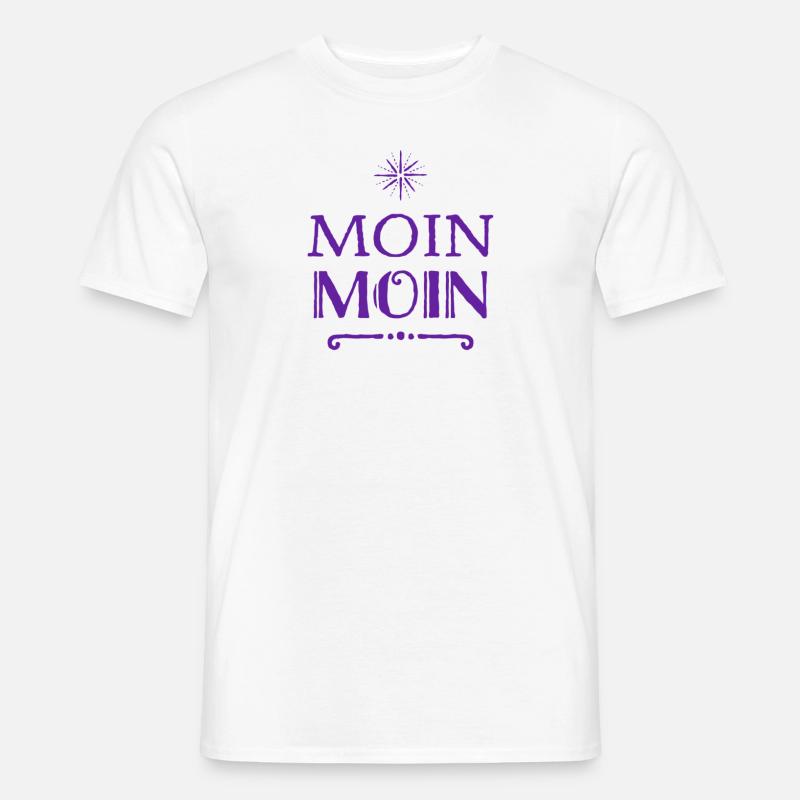 moin moin - Männer T-Shirt - Weiß