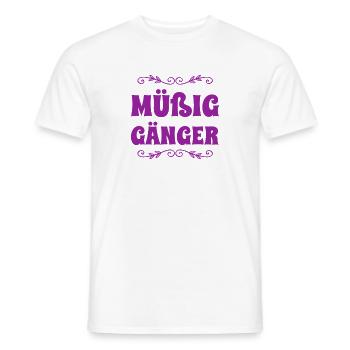Müßiggang ist genial - Männer T-Shirt - Weiß - Vorne - AI Model Male 178 dark (178cm)
