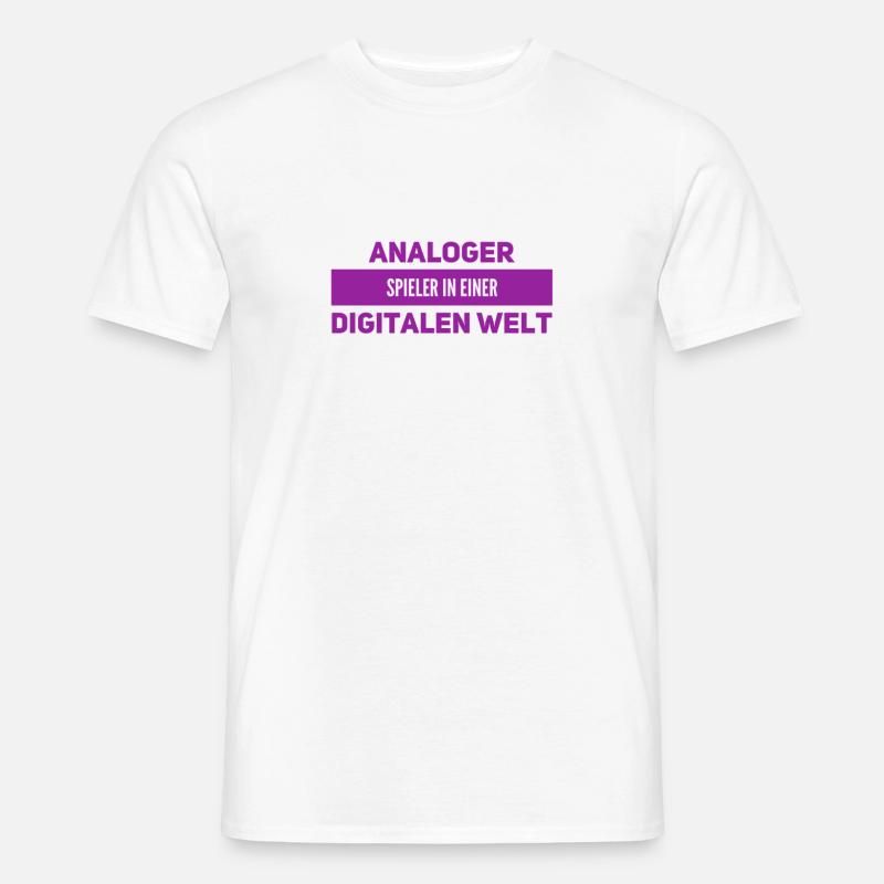 analog geht immer - Männer T-Shirt - Weiß