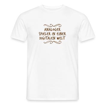 analog ist toll - Männer T-Shirt - Weiß - Vorne - AI Model Male 178 dark (178cm)