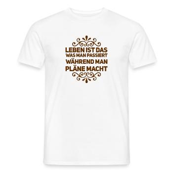 hör auf zu planen - Männer T-Shirt - Weiß - Vorne - AI Model Male 178 dark (178cm)