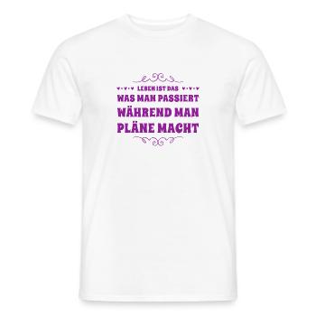 plane nicht, lebe - Männer T-Shirt - Weiß - Vorne - AI Model Male 178 dark (178cm)