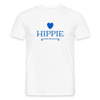 so sieht ein Hippie aus - Männer T-Shirt - Weiß - Vorne - AI Model Male 178 dark (178cm)
