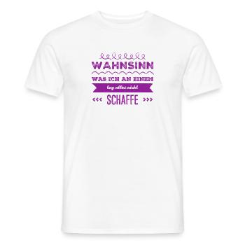 I'm a lazy person - Men's T-Shirt - white - Front - AI Model Male 178 dark (178cm)