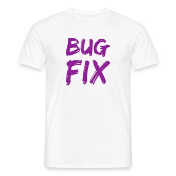 Correction d’un bug - T-shirt homme - blanc - Devant - AI Model Male 178 dark (178cm)