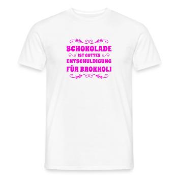 ich mag Schokolade - Männer T-Shirt - Weiß - Vorne - AI Model Male 178 dark (178cm)