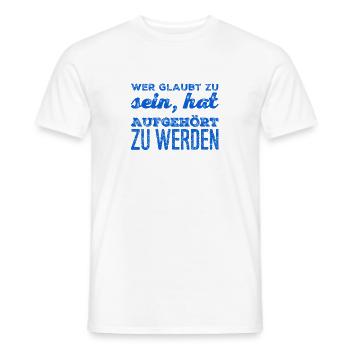 entwickel dich - Männer T-Shirt - Weiß - Vorne - AI Model Male 178 dark (178cm)