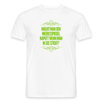 kaputter Meeresspiegel - Männer T-Shirt - Weiß - Vorne - AI Model Male 178 dark (178cm)