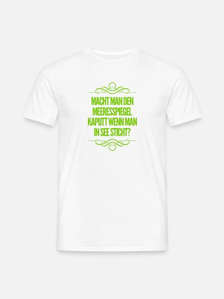 kaputter Meeresspiegel - Männer T-Shirt - Weiß