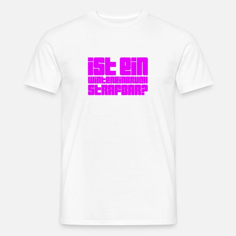 plötzlich Winter - Männer T-Shirt - Weiß