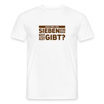 was da wohl rauskommt? - Männer T-Shirt - Weiß - Vorne - AI Model Male 178 dark (178cm)