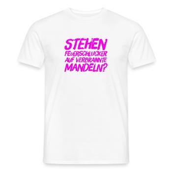 wer mag verbrannte Mandeln? - Männer T-Shirt - Weiß - Vorne - AI Model Male 178 dark (178cm)