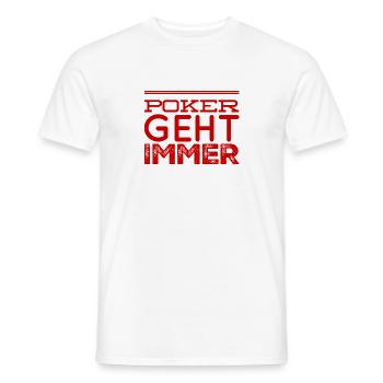 Poker ist genial - Männer T-Shirt - Weiß - Vorne - AI Model Male 178 dark (178cm)