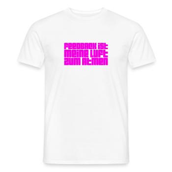 ich liebe Feedback - Männer T-Shirt - Weiß - Vorne - AI Model Male 178 dark (178cm)