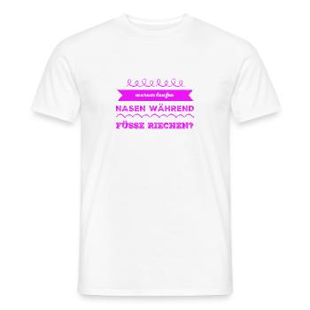 Nasen vs Füße - Männer T-Shirt - Weiß - Vorne - AI Model Male 178 dark (178cm)