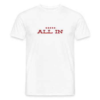 ich gehe all in - Männer T-Shirt - Weiß - Vorne - AI Model Male 178 dark (178cm)