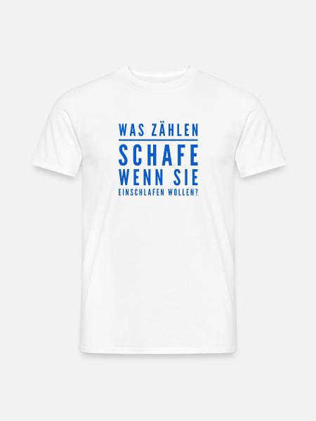 was zählen Schafe? - Männer T-Shirt - Weiß