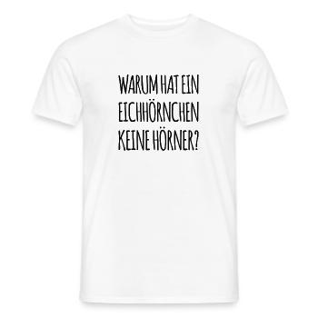 wo sind die Hörner? - Männer T-Shirt - Weiß - Vorne - AI Model Male 178 dark (178cm)
