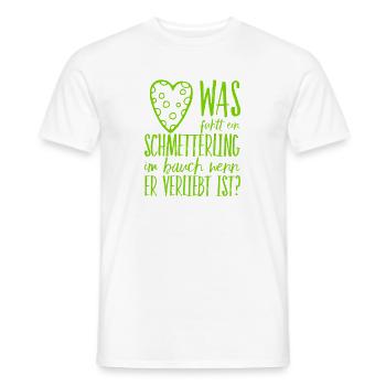 Schmetterlinge im Bauch - Männer T-Shirt - Weiß - Vorne - AI Model Male 178 dark (178cm)