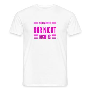nicht mit mir - Männer T-Shirt - Weiß - Vorne - AI Model Male 178 dark (178cm)