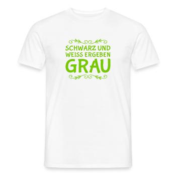 so entsteht grau - Männer T-Shirt - Weiß - Vorne - AI Model Male 178 dark (178cm)