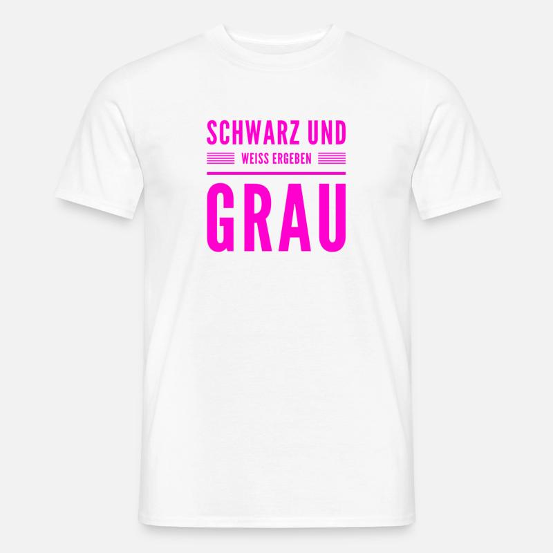 ich will grau - Männer T-Shirt - Weiß
