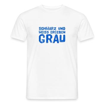 weiß und schwarz ergeben grau - Männer T-Shirt - Weiß - Vorne - AI Model Male 178 dark (178cm)