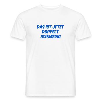 C’est de plus en plus difficile - T-shirt homme - blanc - Devant - AI Model Male 178 dark (178cm)